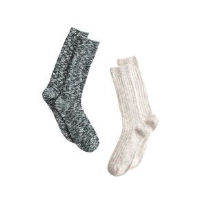 Madewell Two-Pack Cotton-Blend Camp Socks - Cozy Speckled Design, Men’s One Size